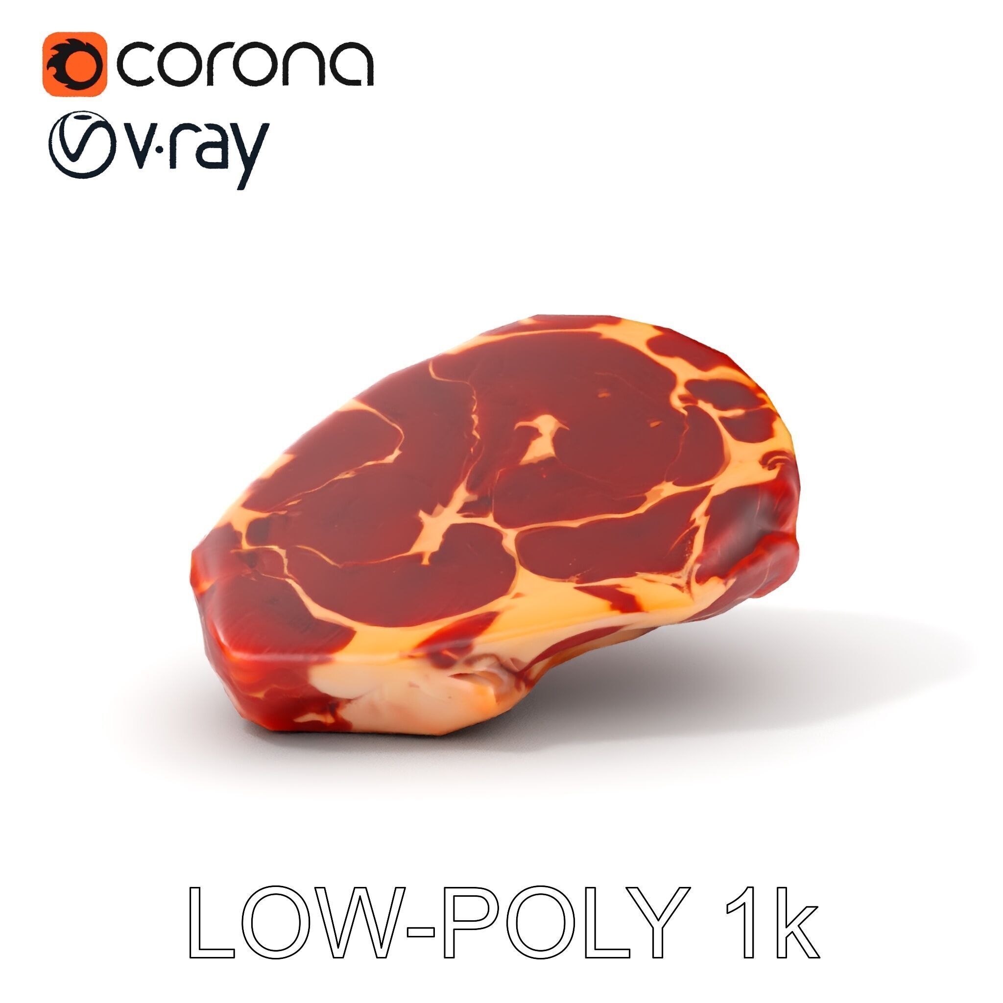 D Ribeye Steak Model Pack for Culinary Visualizations Low-poly 3D model_9