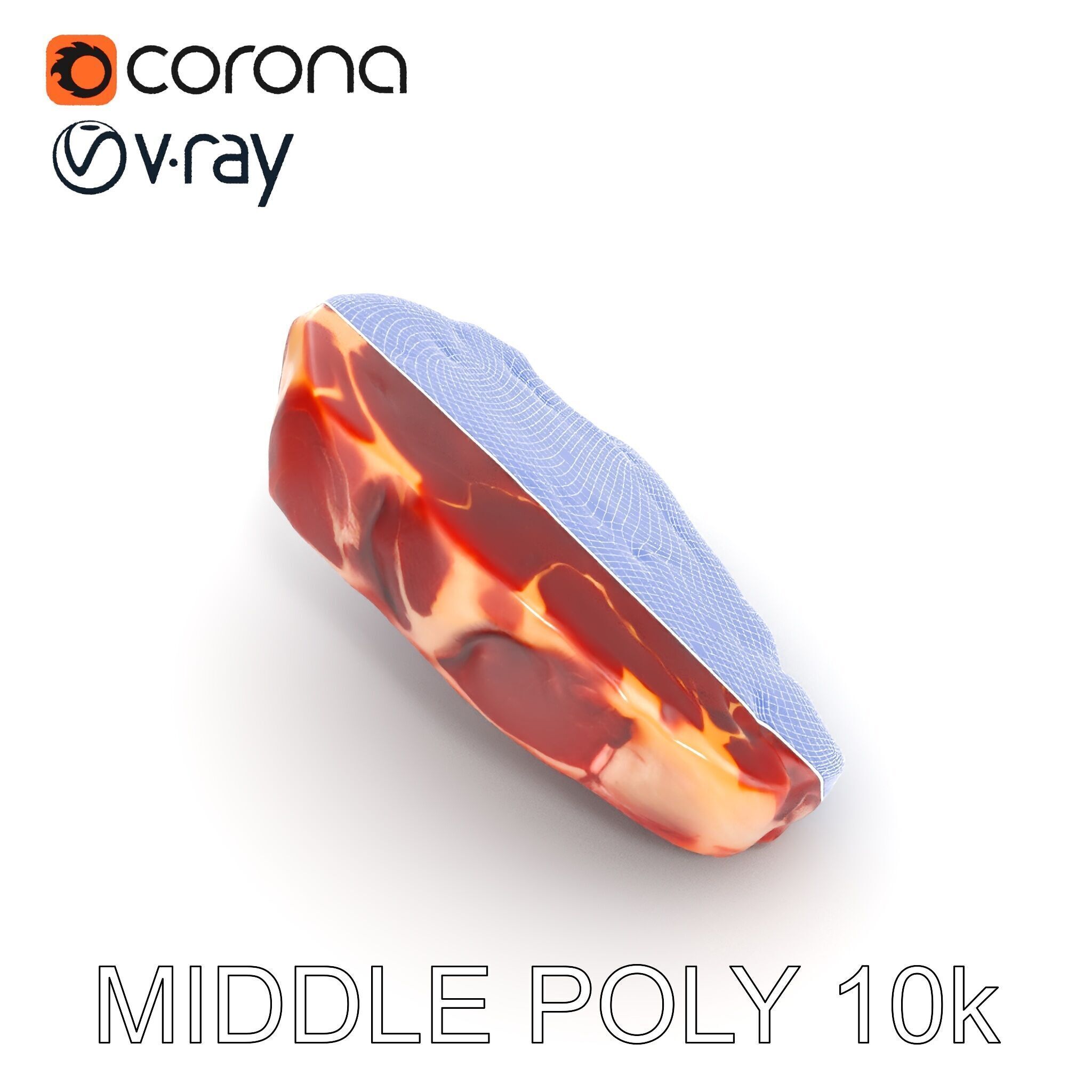 D Ribeye Steak Model Pack for Culinary Visualizations Low-poly 3D model_24