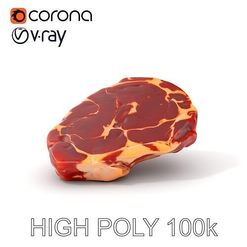 D Ribeye Steak Model Pack for Culinary Visualizations Low-poly 3D model