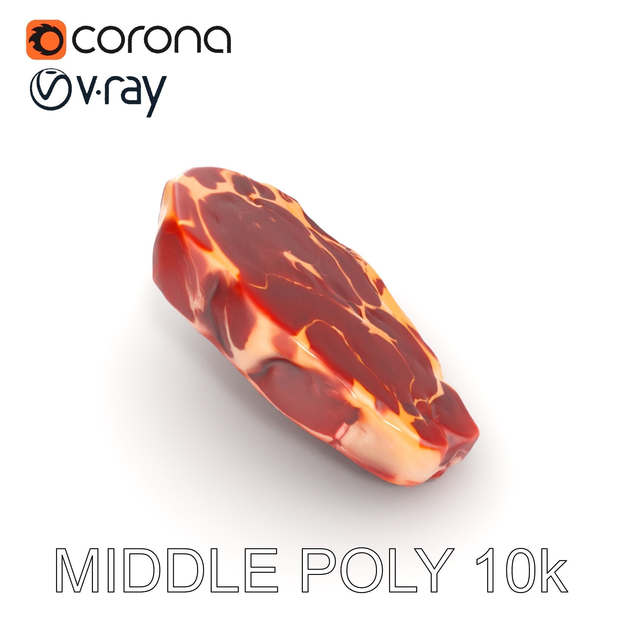 D Ribeye Steak Model Pack for Culinary Visualizations Low-poly 3D model_21