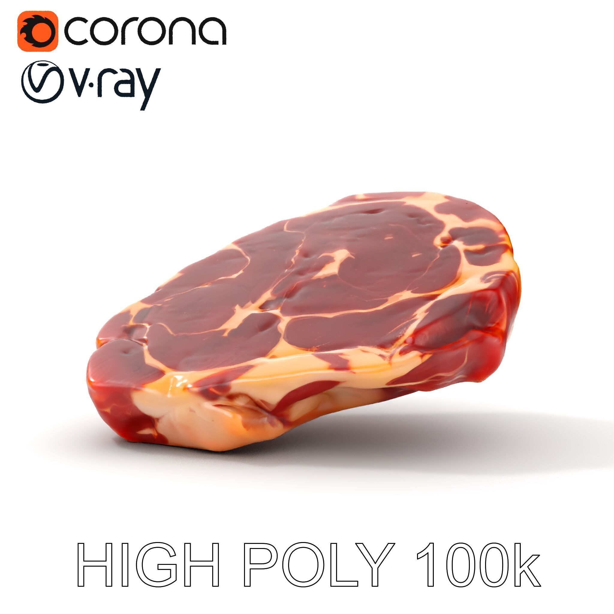 D Ribeye Steak Model Pack for Culinary Visualizations Low-poly 3D model_12