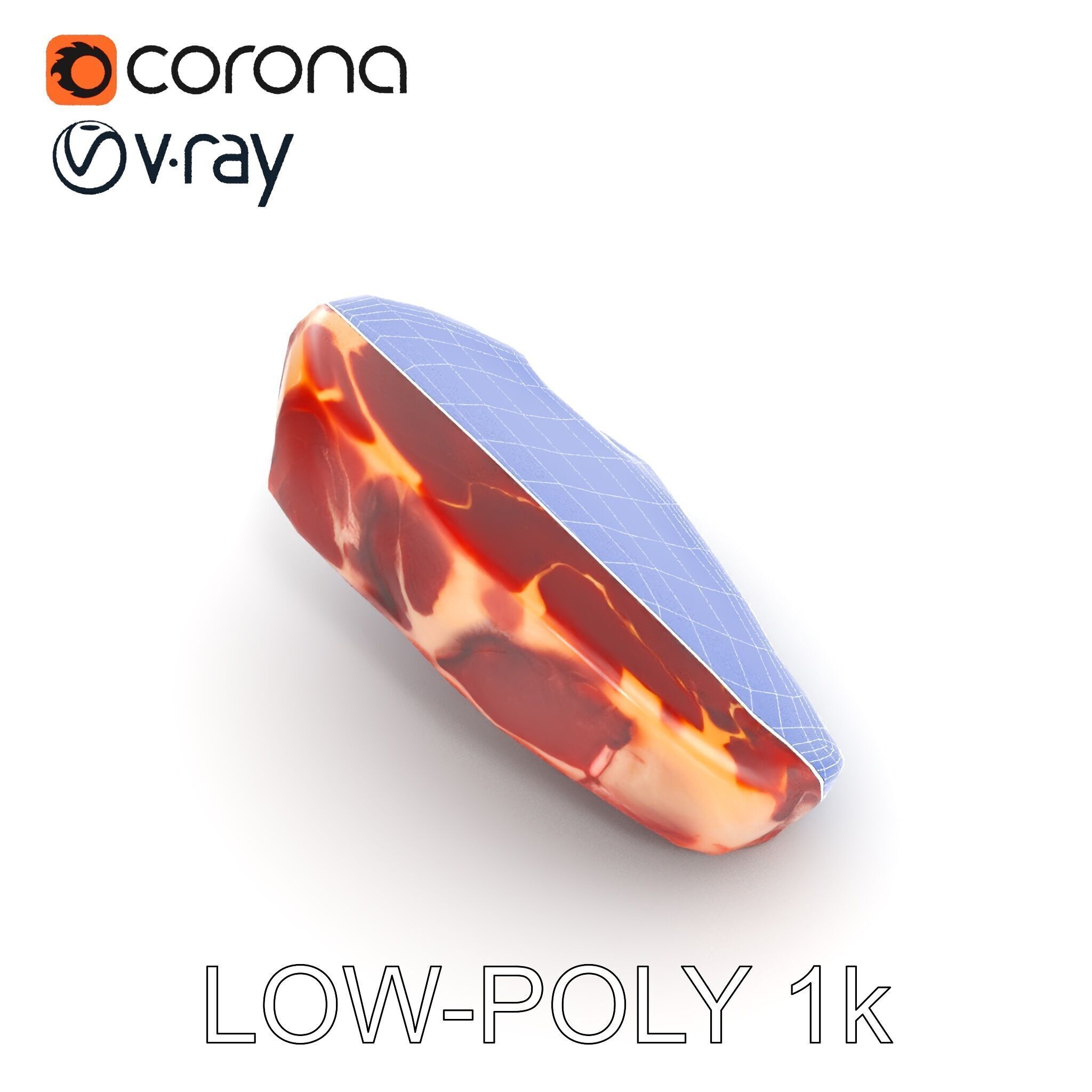 D Ribeye Steak Model Pack for Culinary Visualizations Low-poly 3D model_19