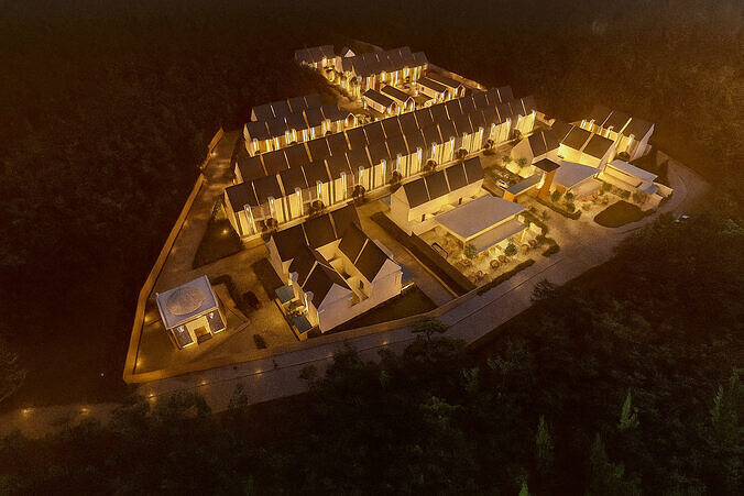 Urban Housing Layout 87 Units  3 House Types SketchUp Masterplan 3D model