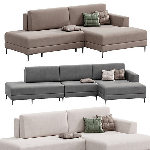 Corner sofa Edwin 2 raund 3D model