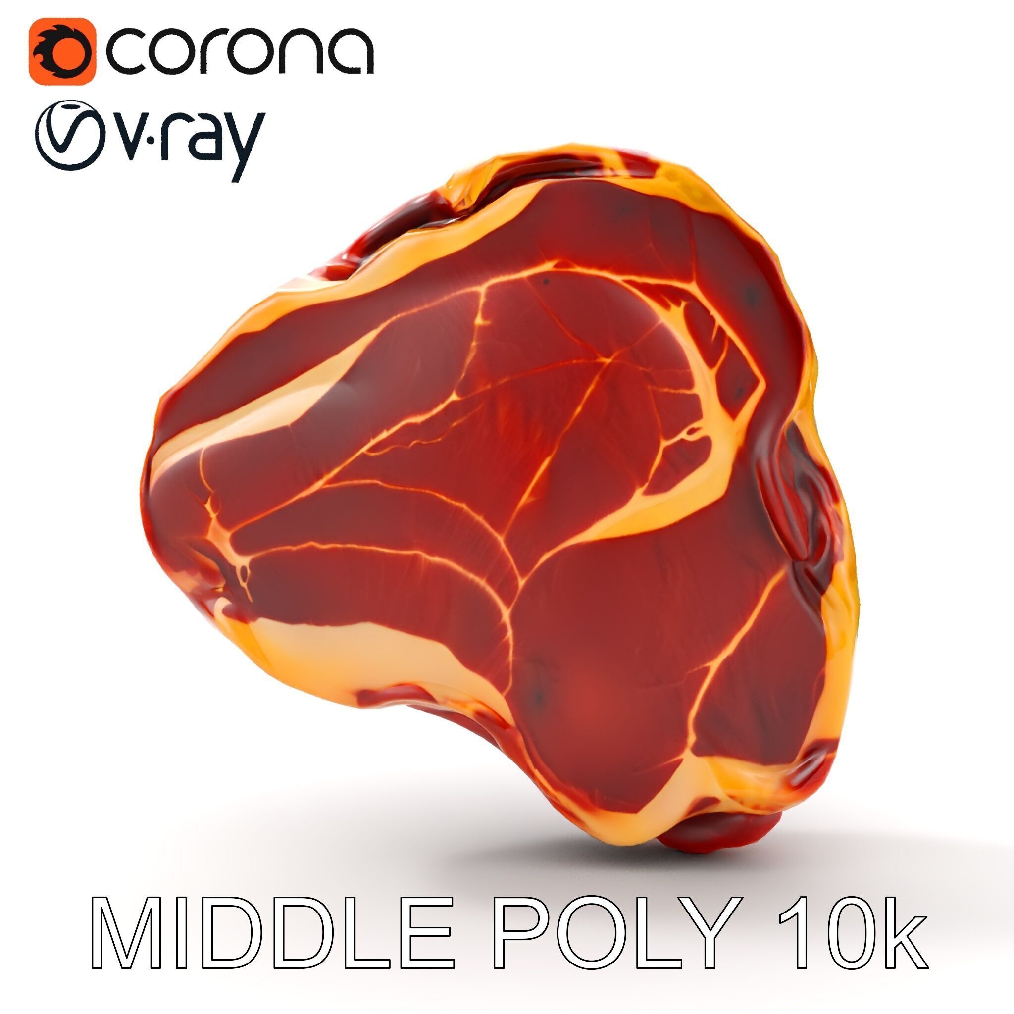 Realistic Meat Steak D Model Pack Low-poly 3D model_10