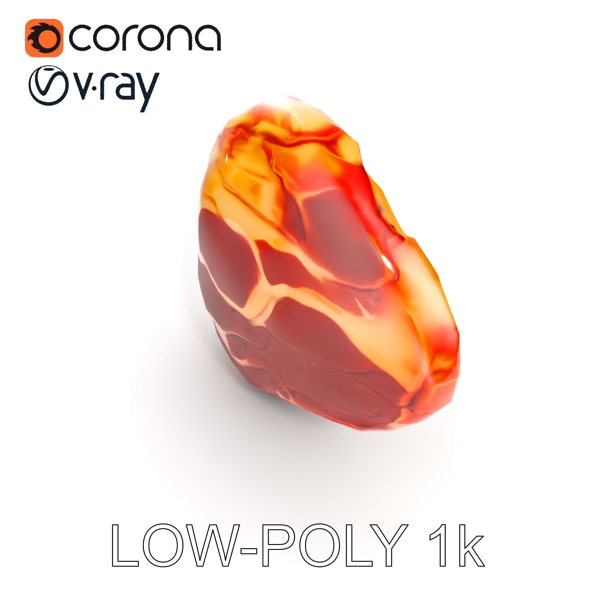 Realistic Meat Steak D Model Pack Low-poly 3D model_14