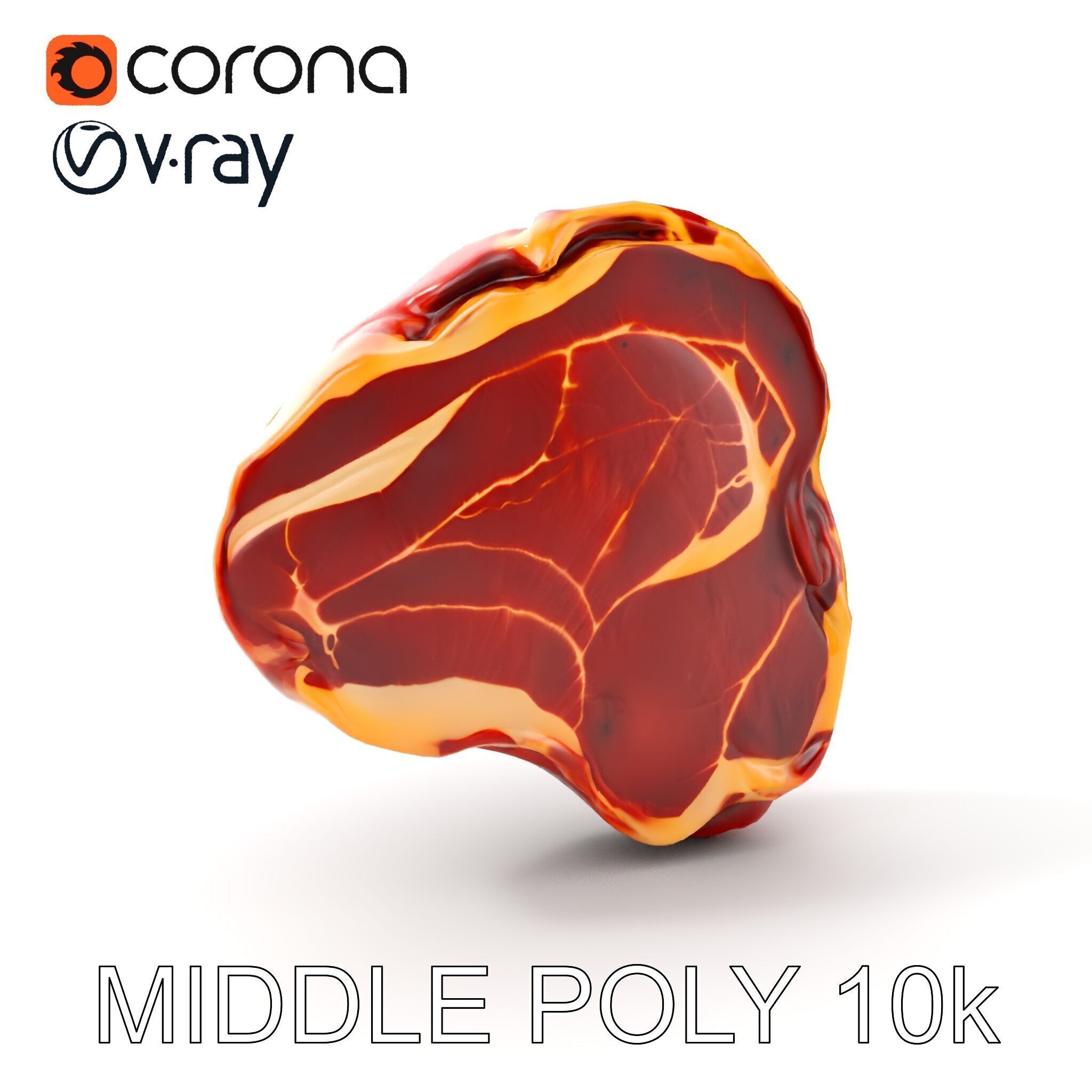 Realistic Meat Steak D Model Pack Low-poly 3D model_6