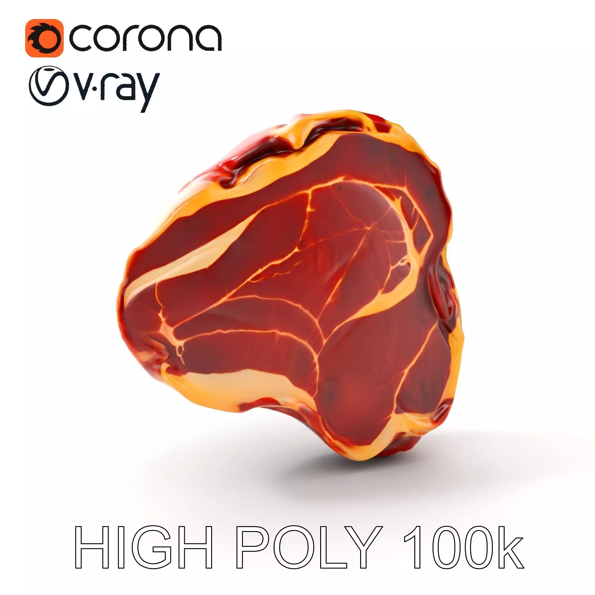 Realistic Meat Steak D Model Pack Low-poly 3D model_0