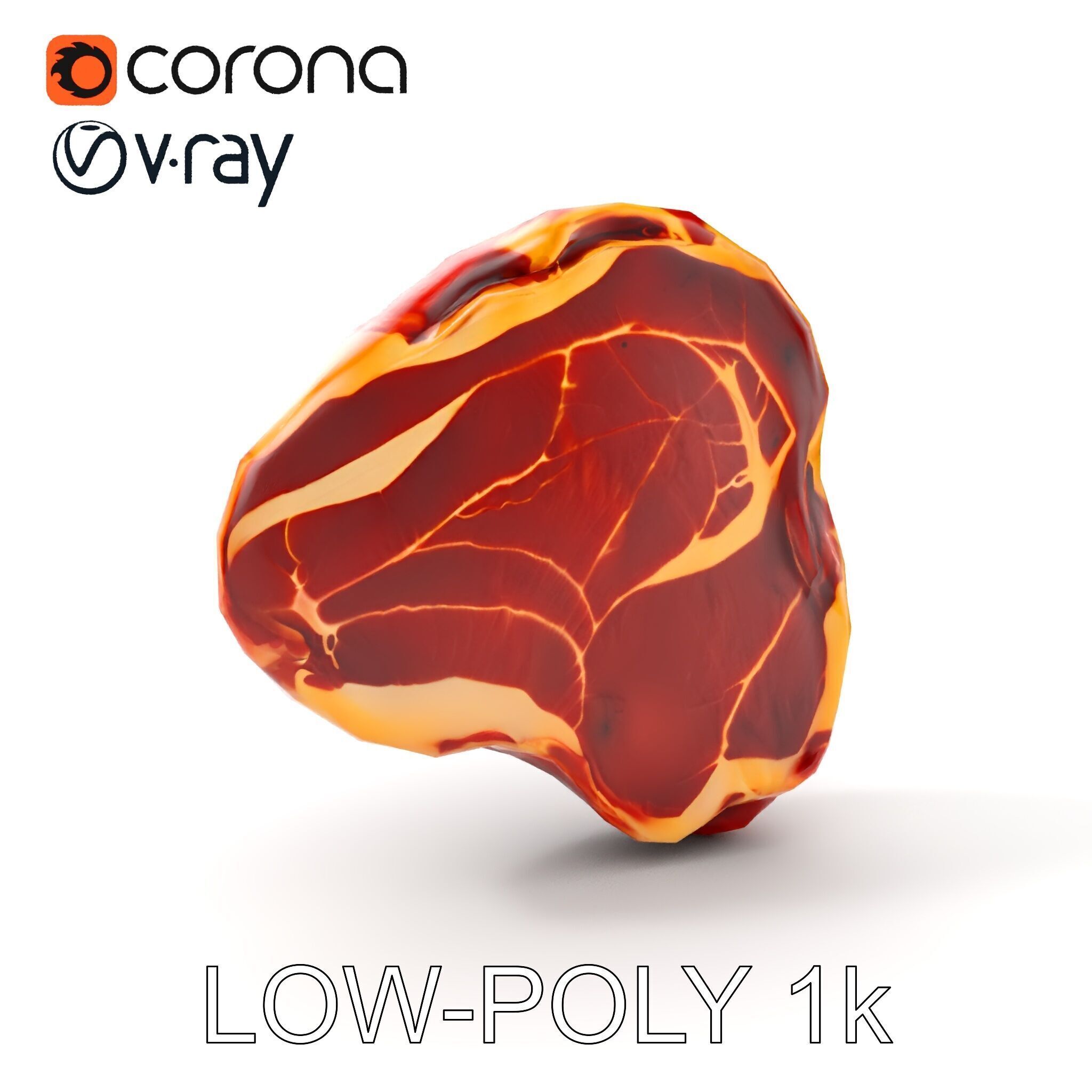 Realistic Meat Steak D Model Pack Low-poly 3D model_9