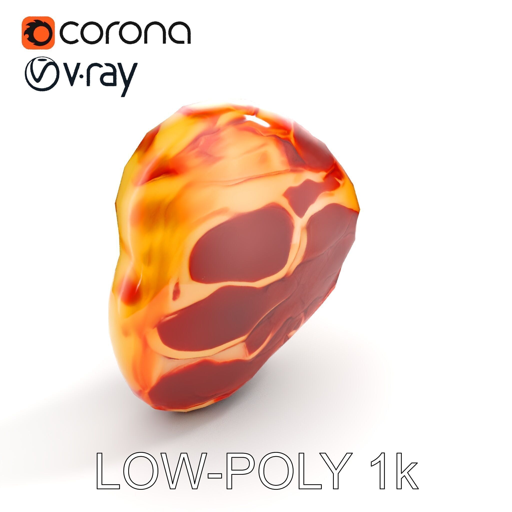 Realistic Meat Steak D Model Pack Low-poly 3D model_7