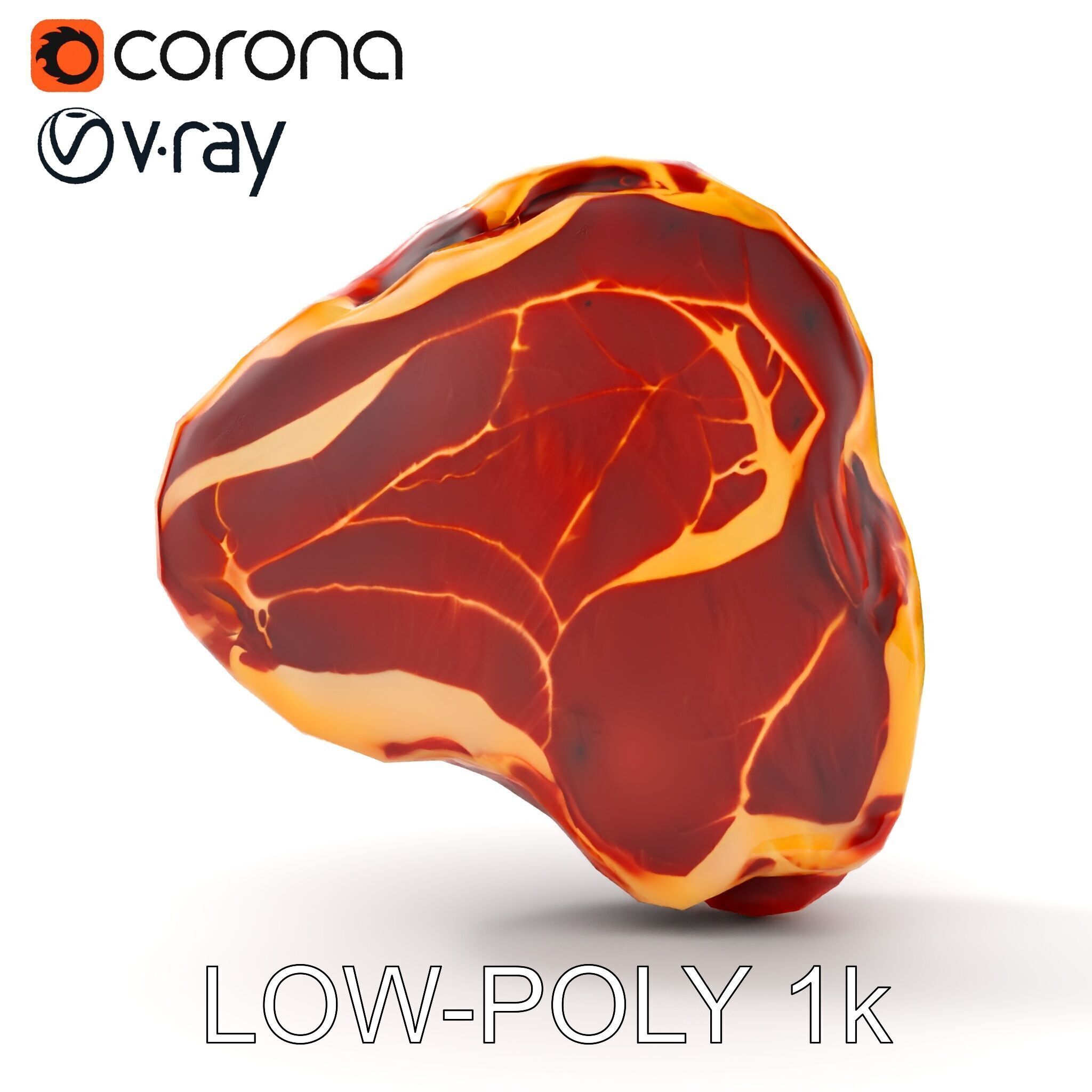 Realistic Meat Steak D Model Pack Low-poly 3D model_11