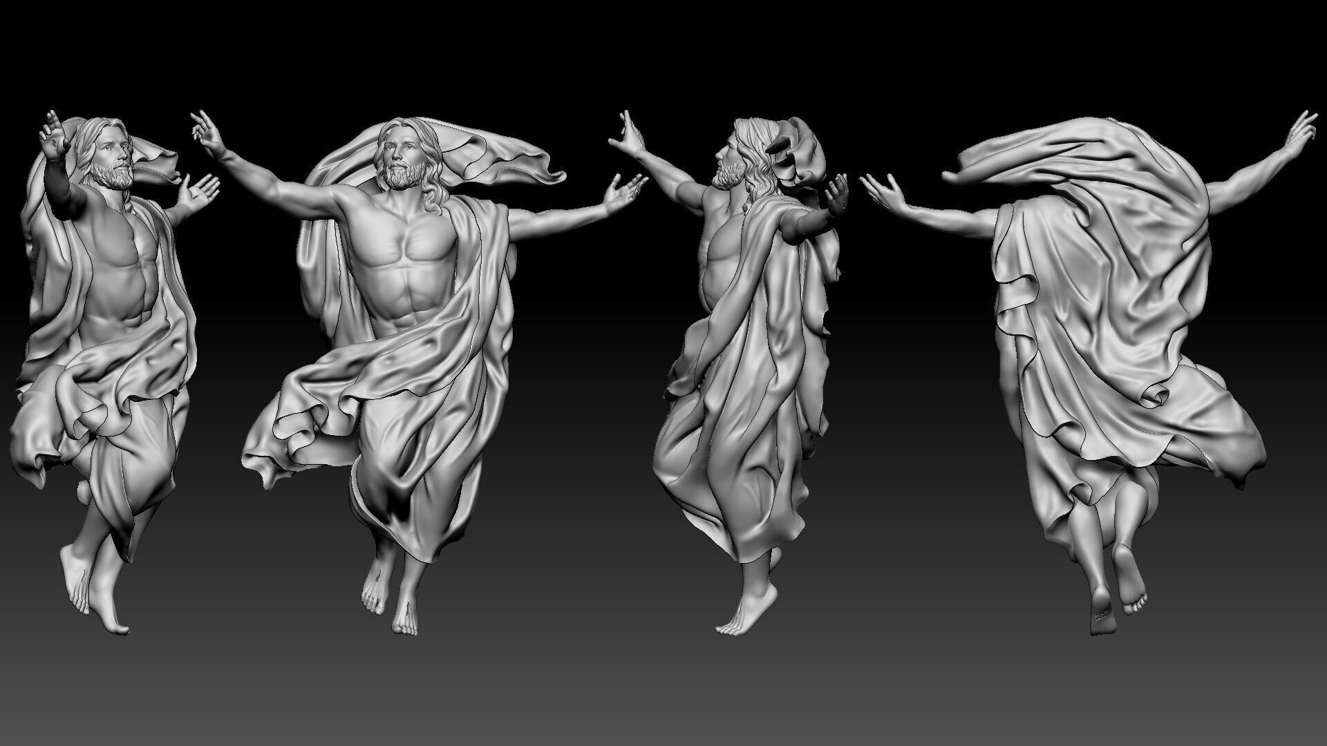 Ascension of Jesus  3D print model_10
