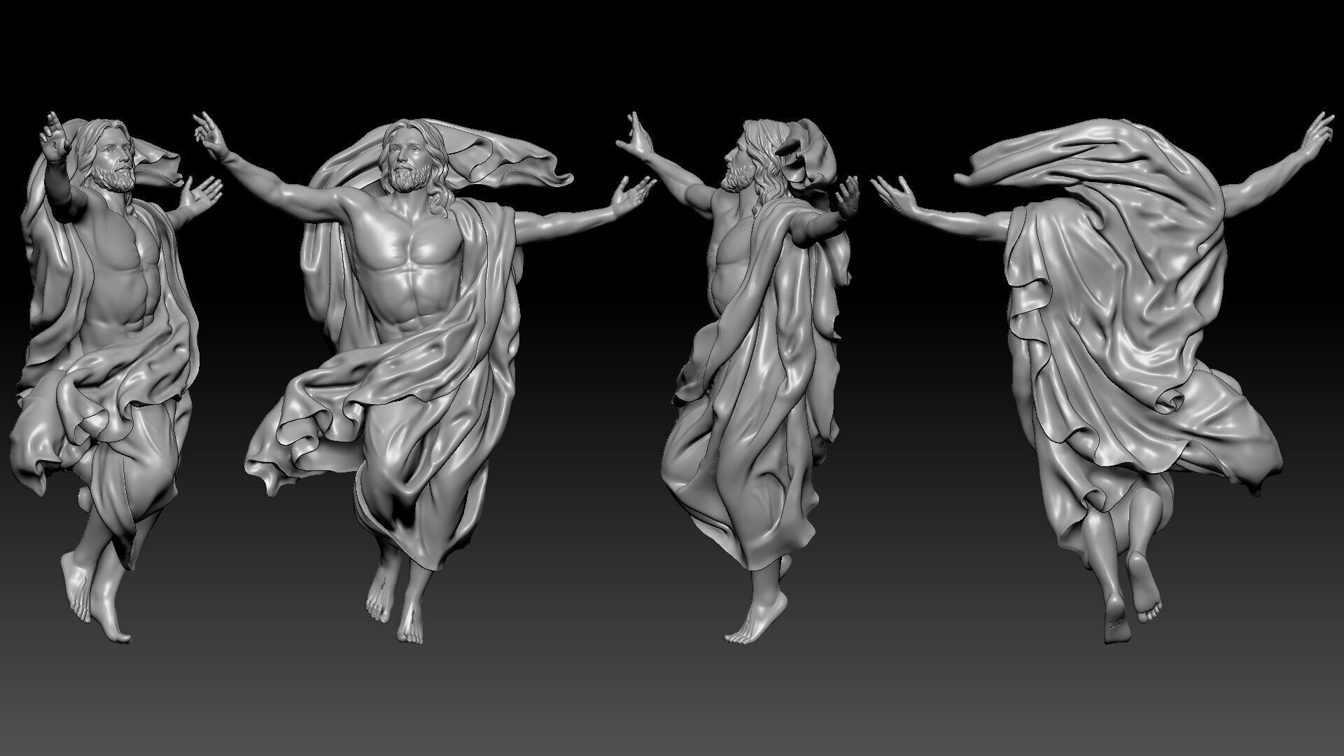 Ascension of Jesus  3D print model_3