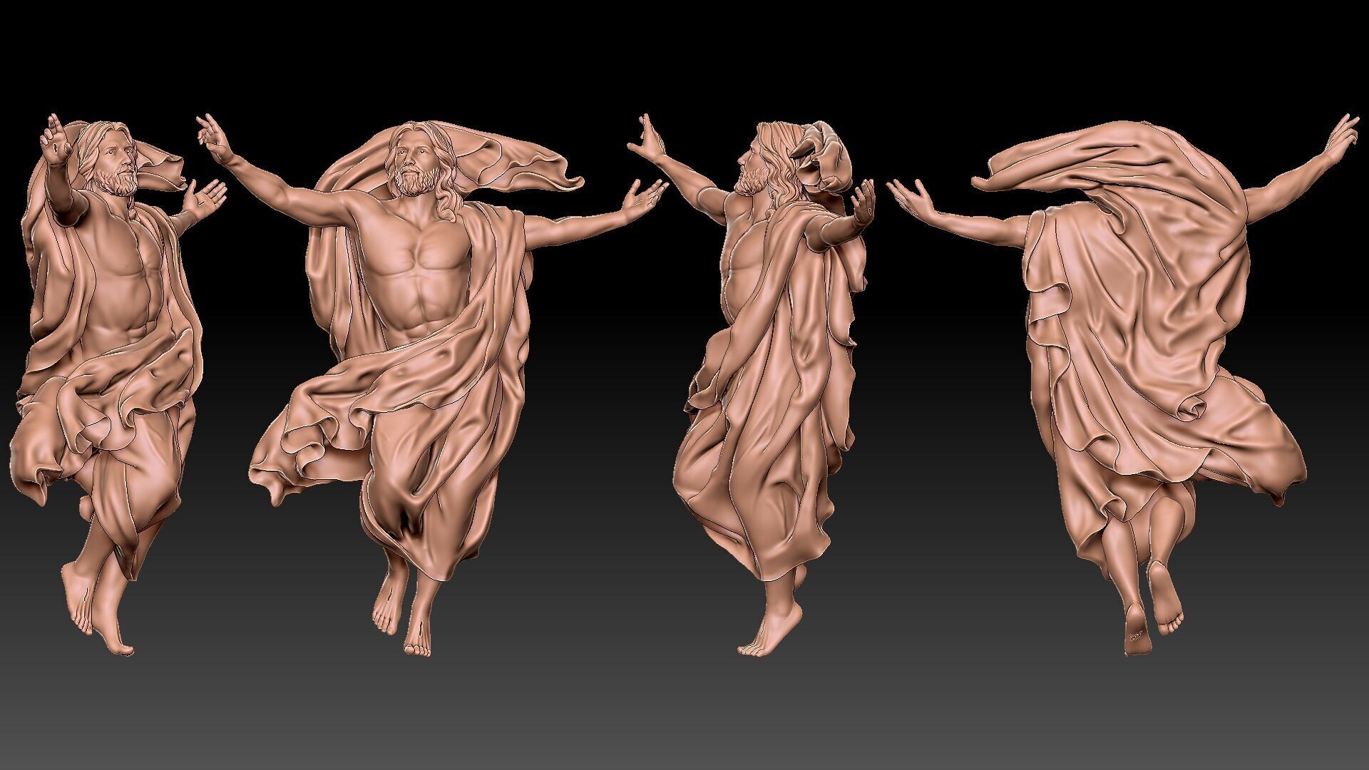 Ascension of Jesus  3D print model_6