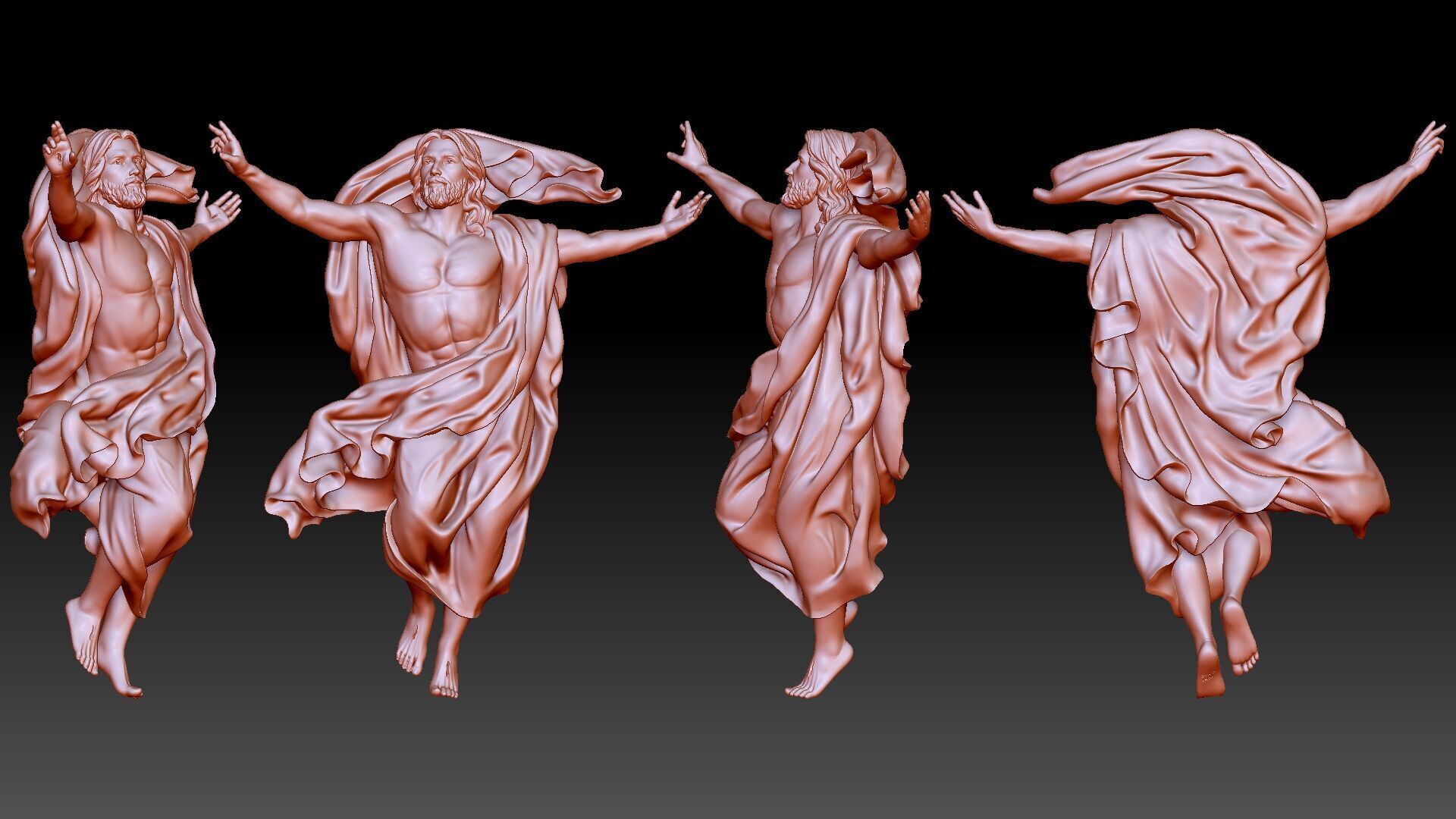 Ascension of Jesus  3D print model_7