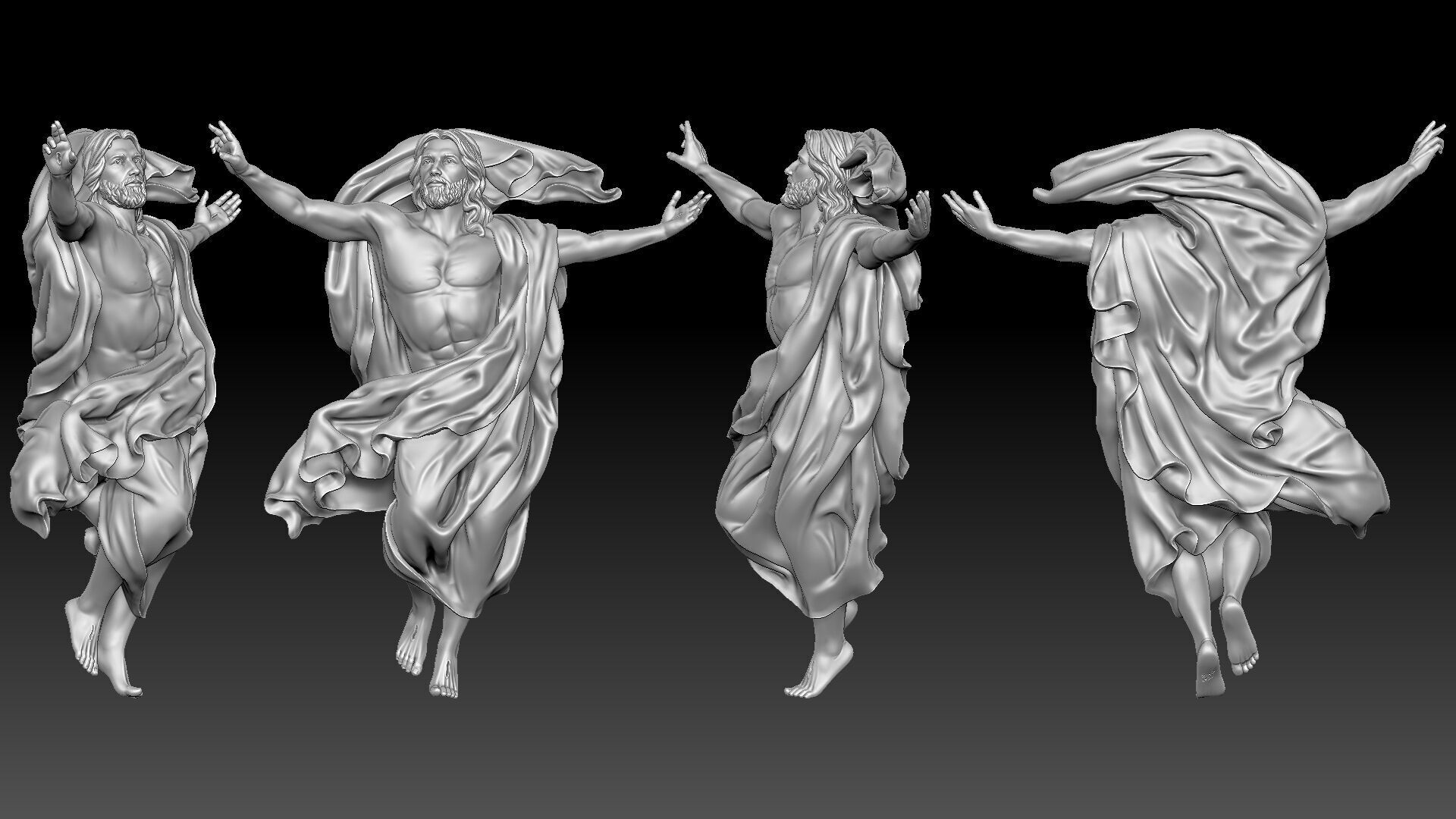 Ascension of Jesus  3D print model_4