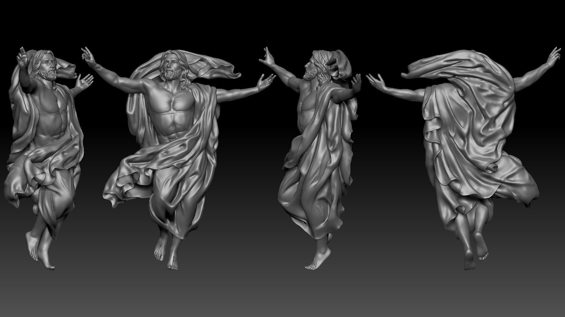 Ascension of Jesus  3D print model_2