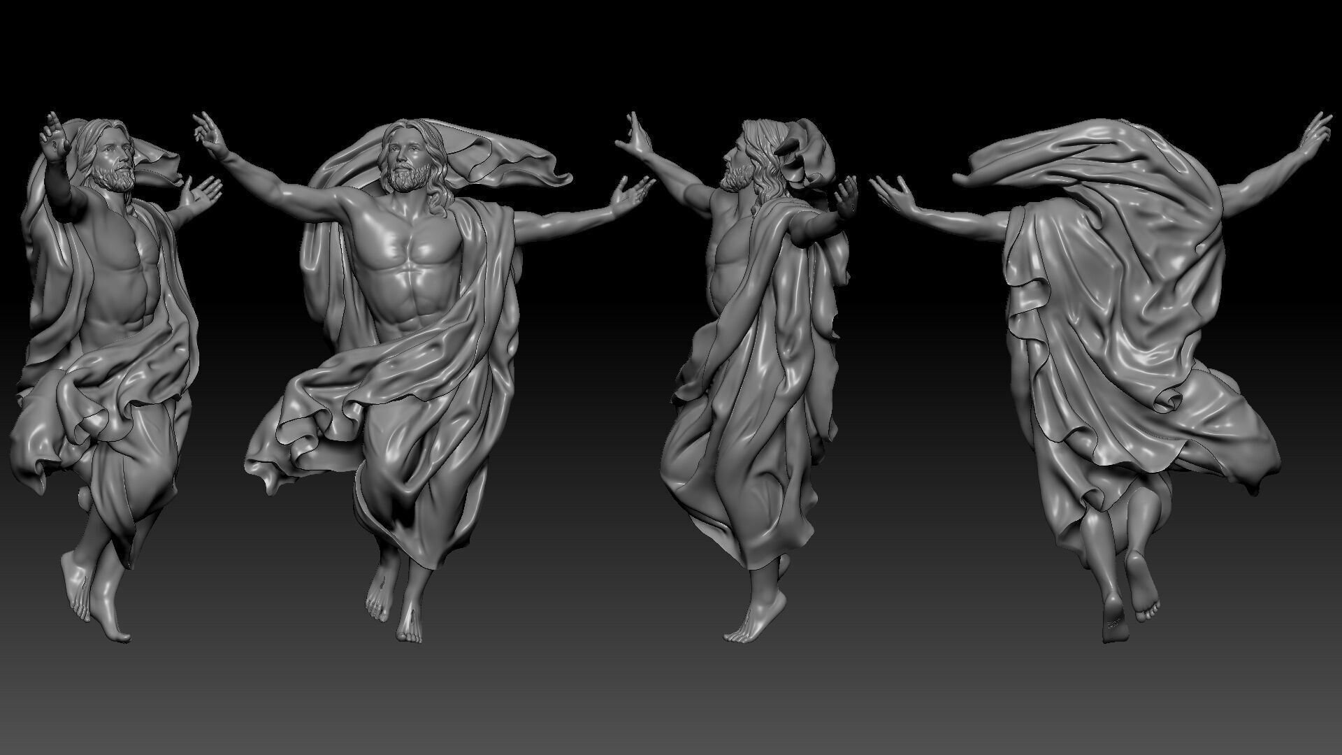 Ascension of Jesus  3D print model_1