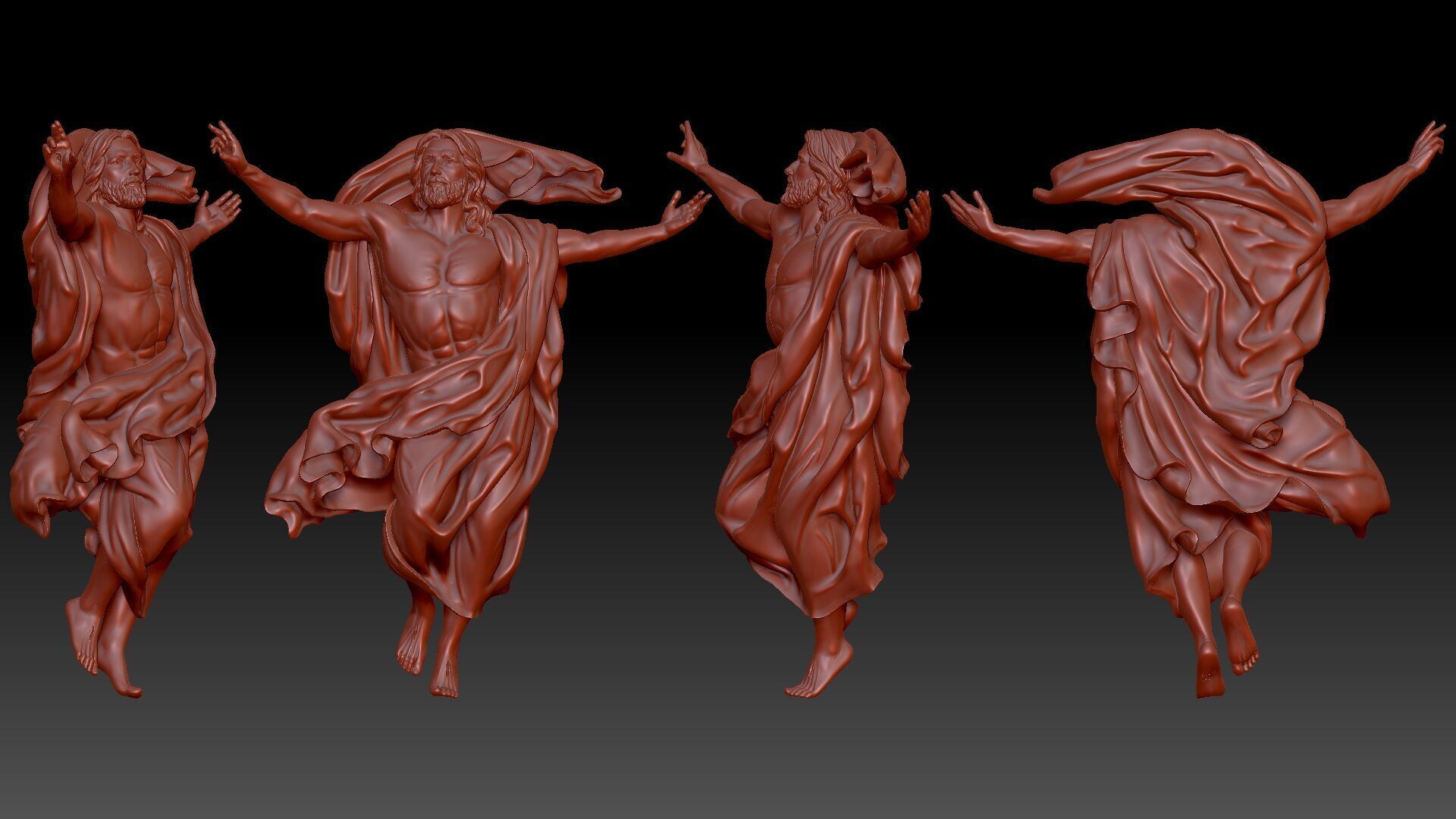 Ascension of Jesus  3D print model_5