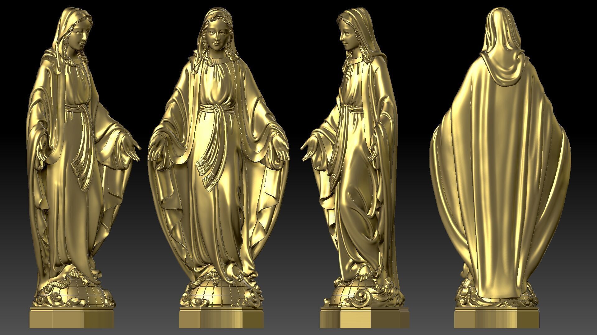 Our Lady of Grace  3D print model_9