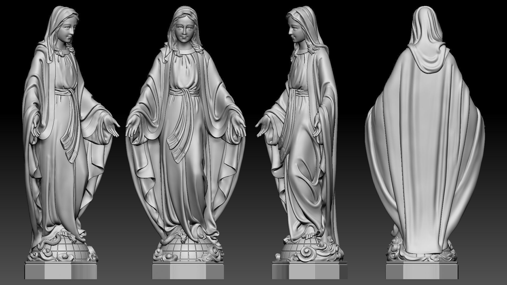 Our Lady of Grace  3D print model_10