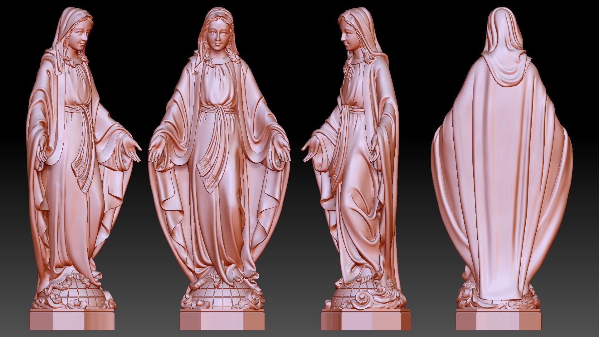 Our Lady of Grace  3D print model_7