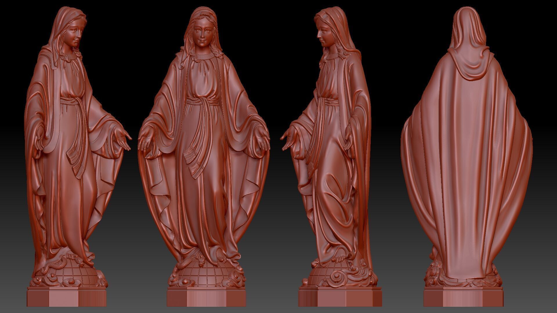 Our Lady of Grace  3D print model_5