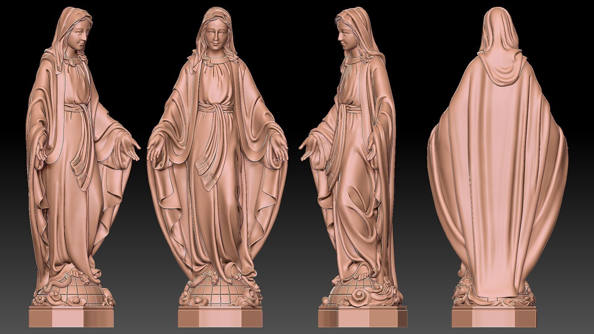 Our Lady of Grace  3D print model_6