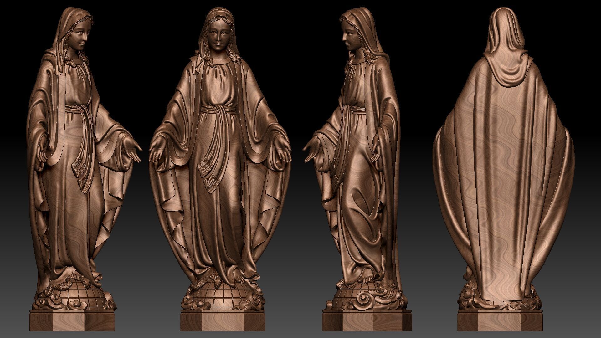Our Lady of Grace  3D print model_11