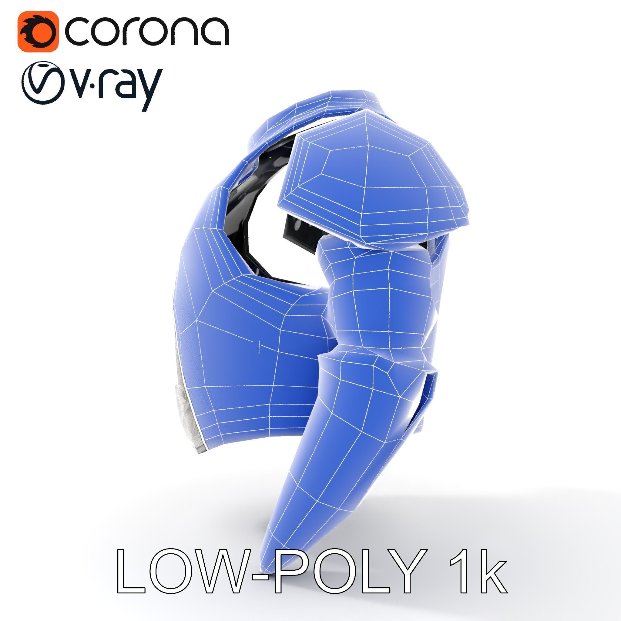 Medieval Ornate Helmet Model Pack Low-poly 3D model_22