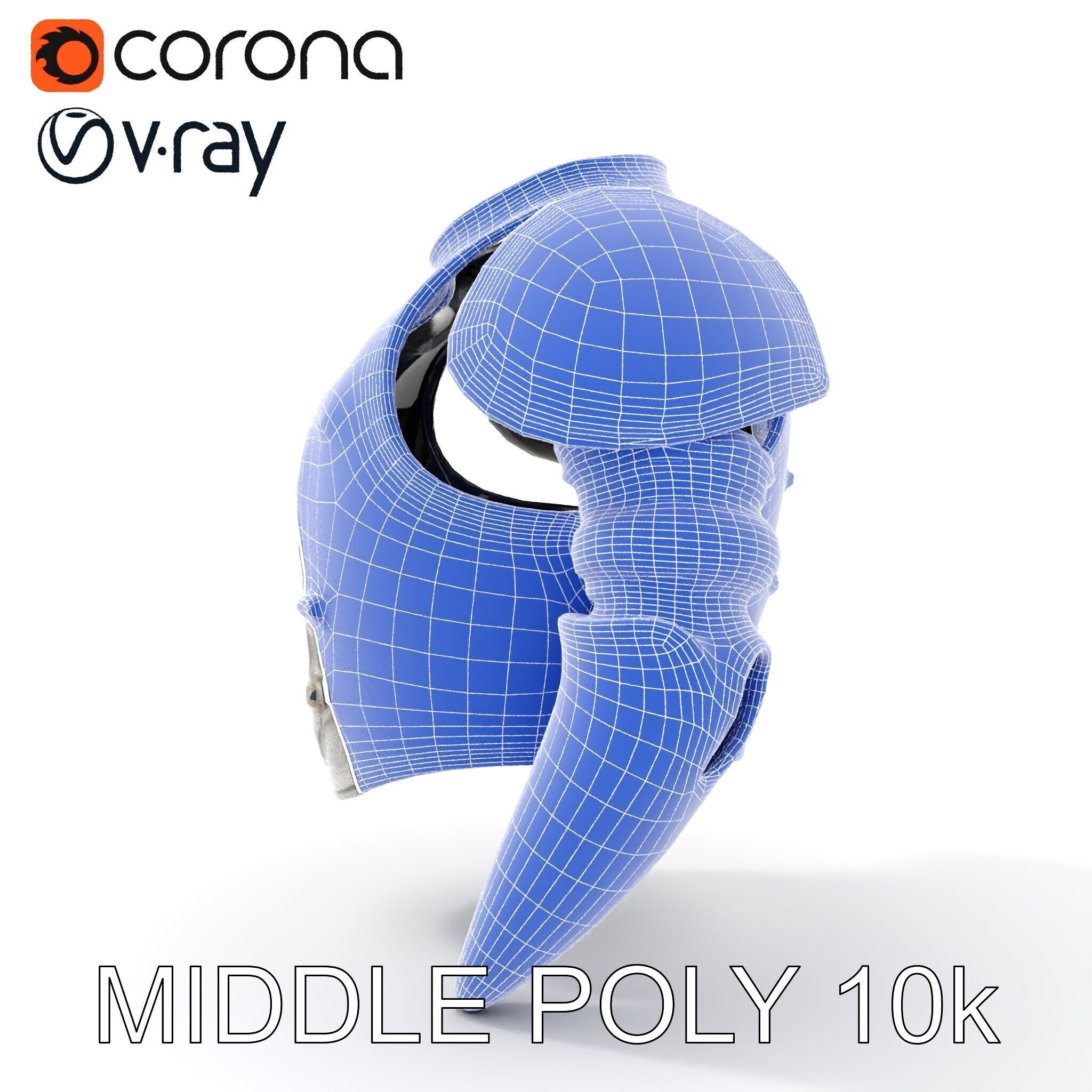 Medieval Ornate Helmet Model Pack Low-poly 3D model_30