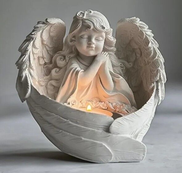 Angel Candle Holder 3D print model_7