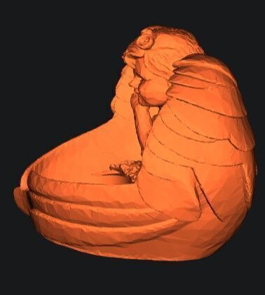 Angel Candle Holder 3D print model_3