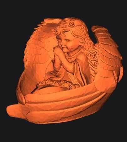 Angel Candle Holder 3D print model_9