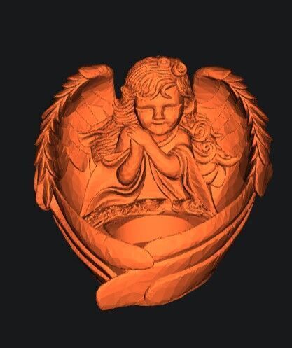 Angel Candle Holder 3D print model_1