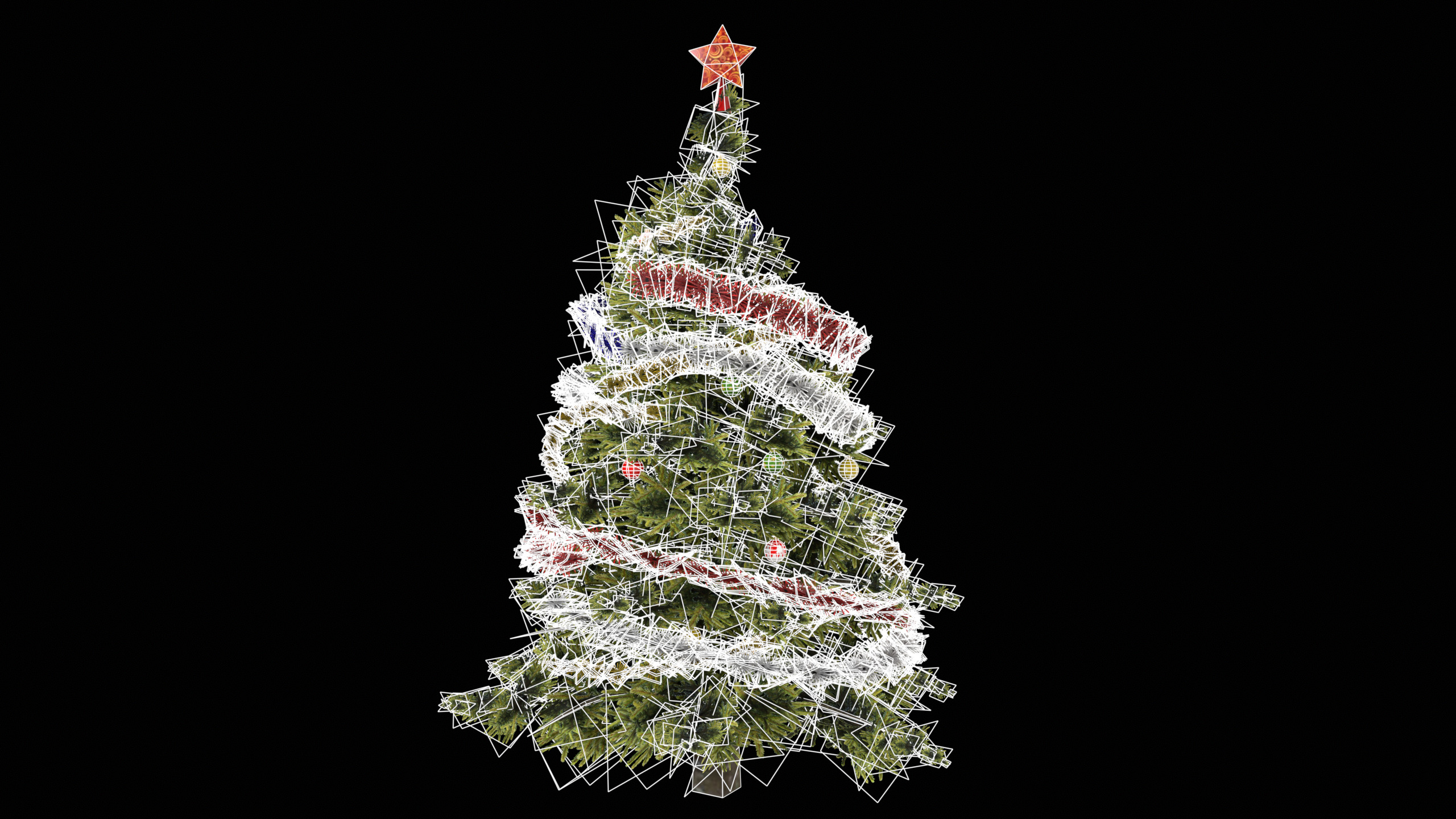Low-Poly Christmas Tree Low-poly 3D model_10