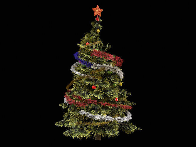 Low-Poly Christmas Tree Low-poly 3D model