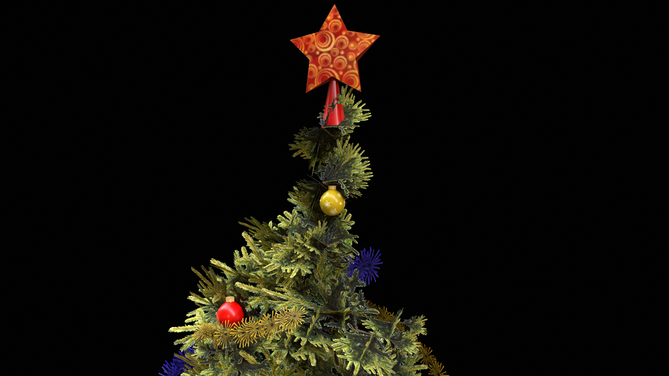 Low-Poly Christmas Tree Low-poly 3D model_3