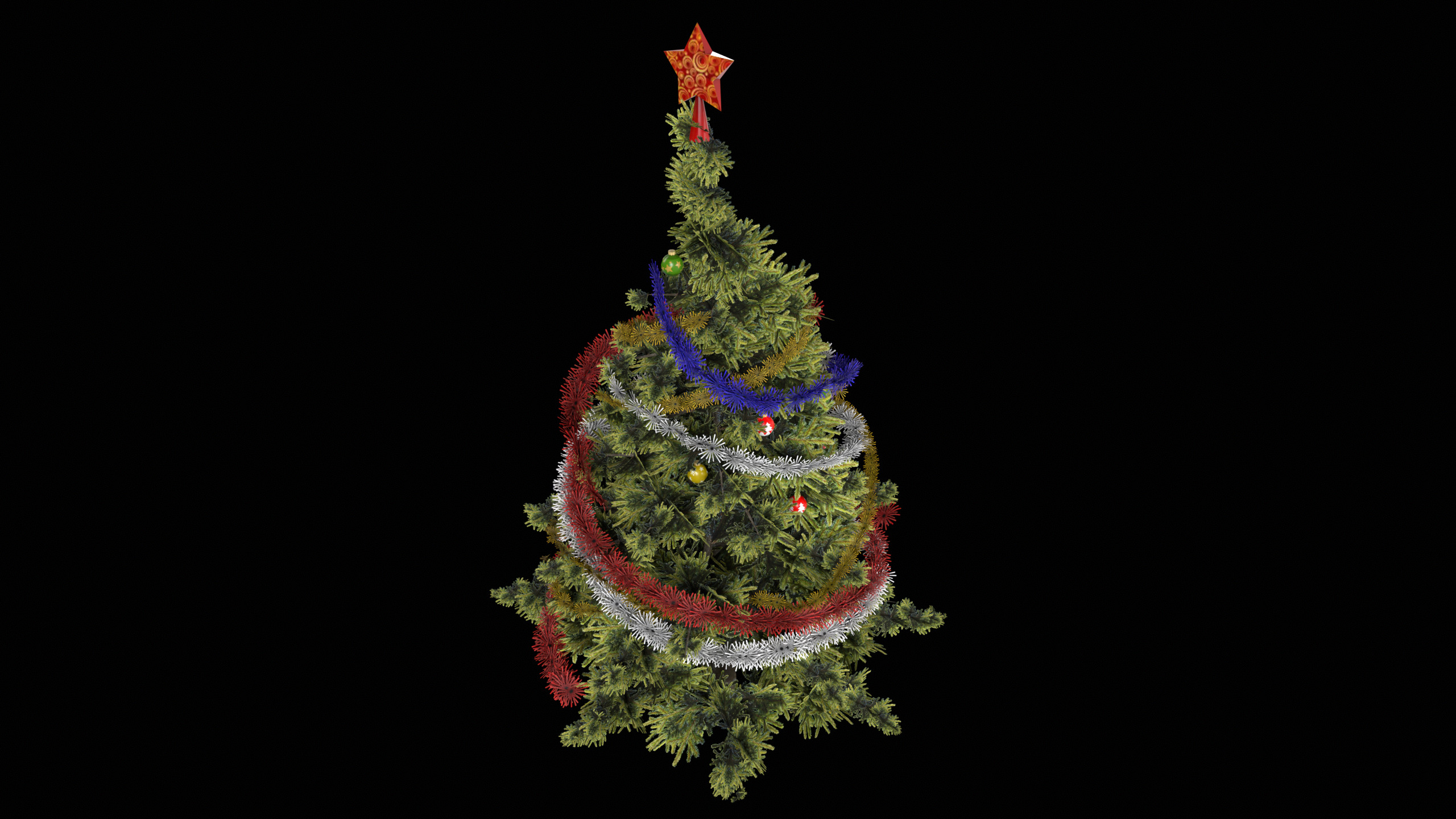 Low-Poly Christmas Tree Low-poly 3D model_8