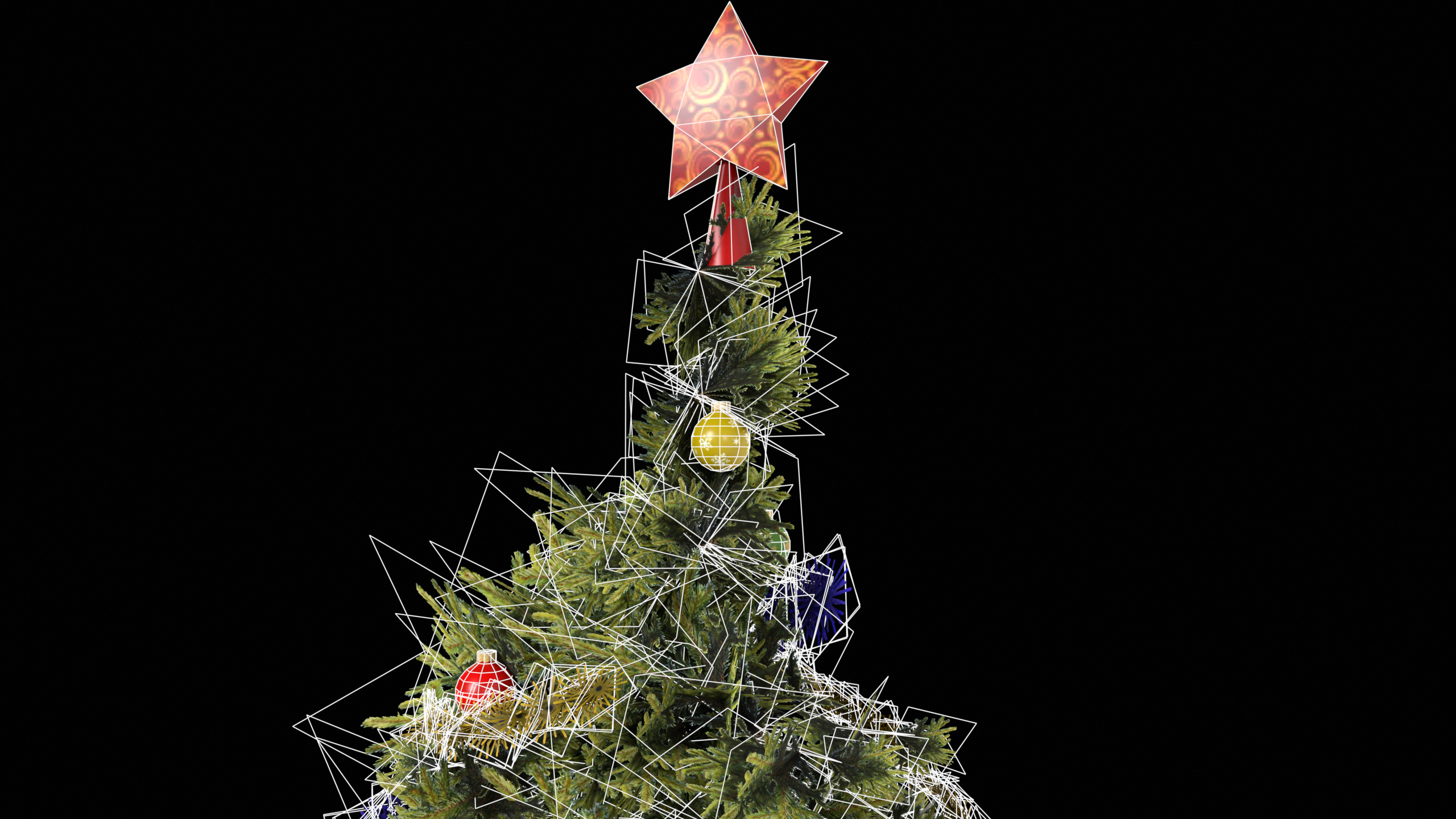 Low-Poly Christmas Tree Low-poly 3D model_11
