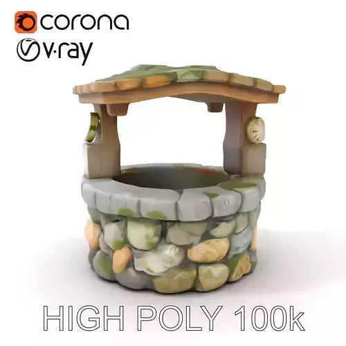 Stone MossCovered Well Model Pack