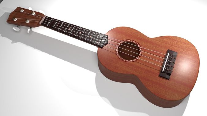 realistic ukelele ukulele 3D model