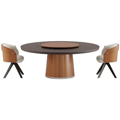 Table and Chair Enn Ozzy by Flexform 3D model