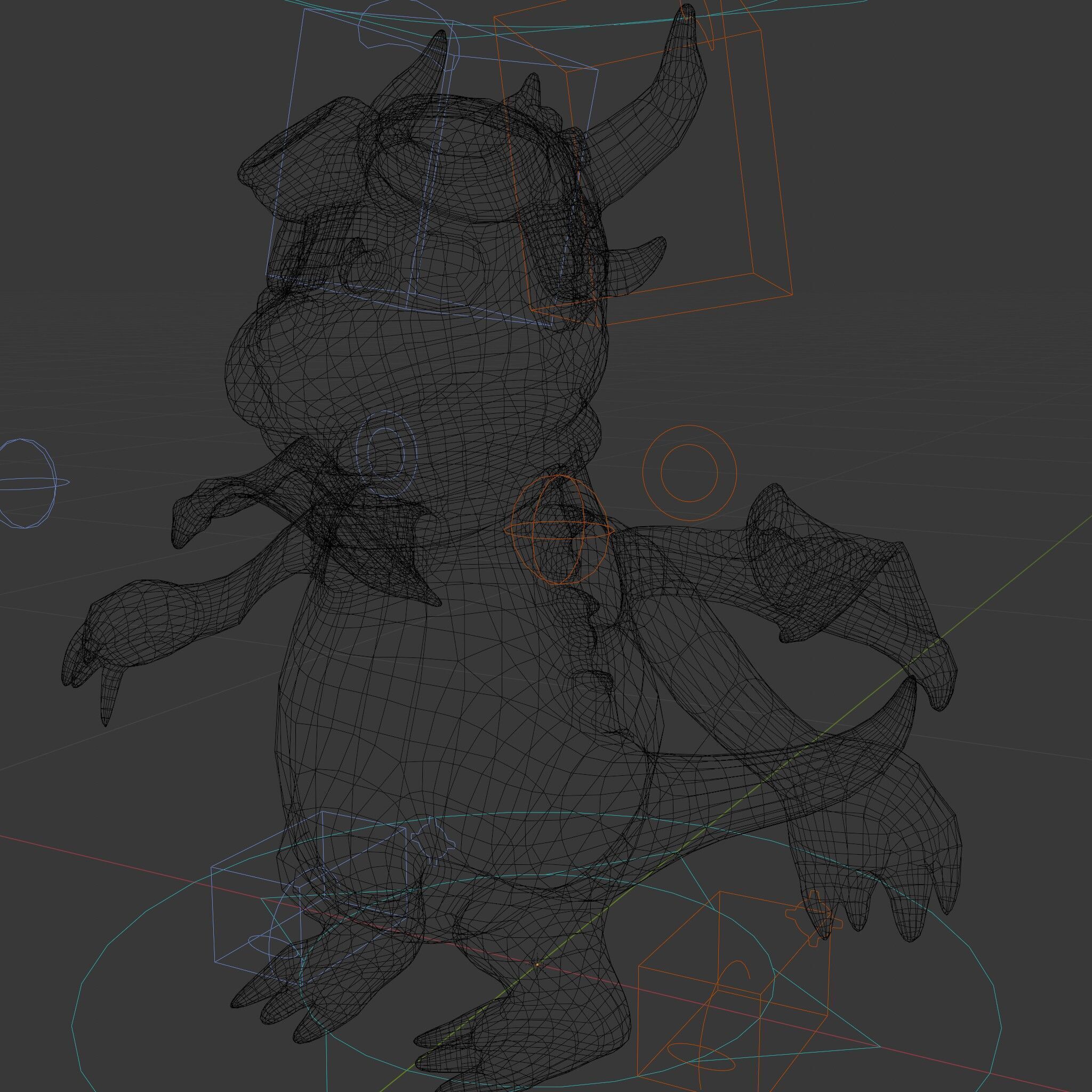 Blue Baby Dragon Rigged and Animated Character Model for Game... Low-poly 3D model_9