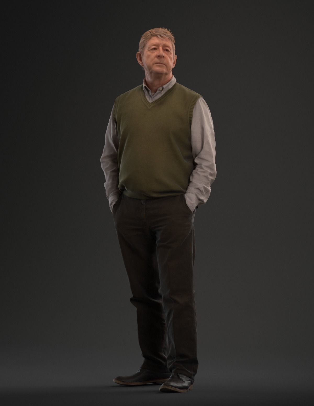 00010Pa Bisschop001 Man Standing Pre Posed  3D model_8
