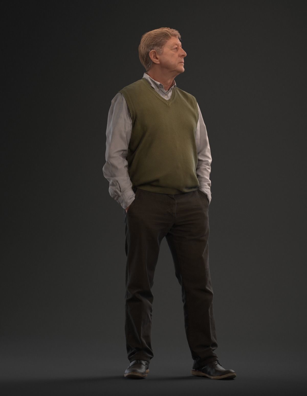 00010Pa Bisschop001 Man Standing Pre Posed  3D model_7