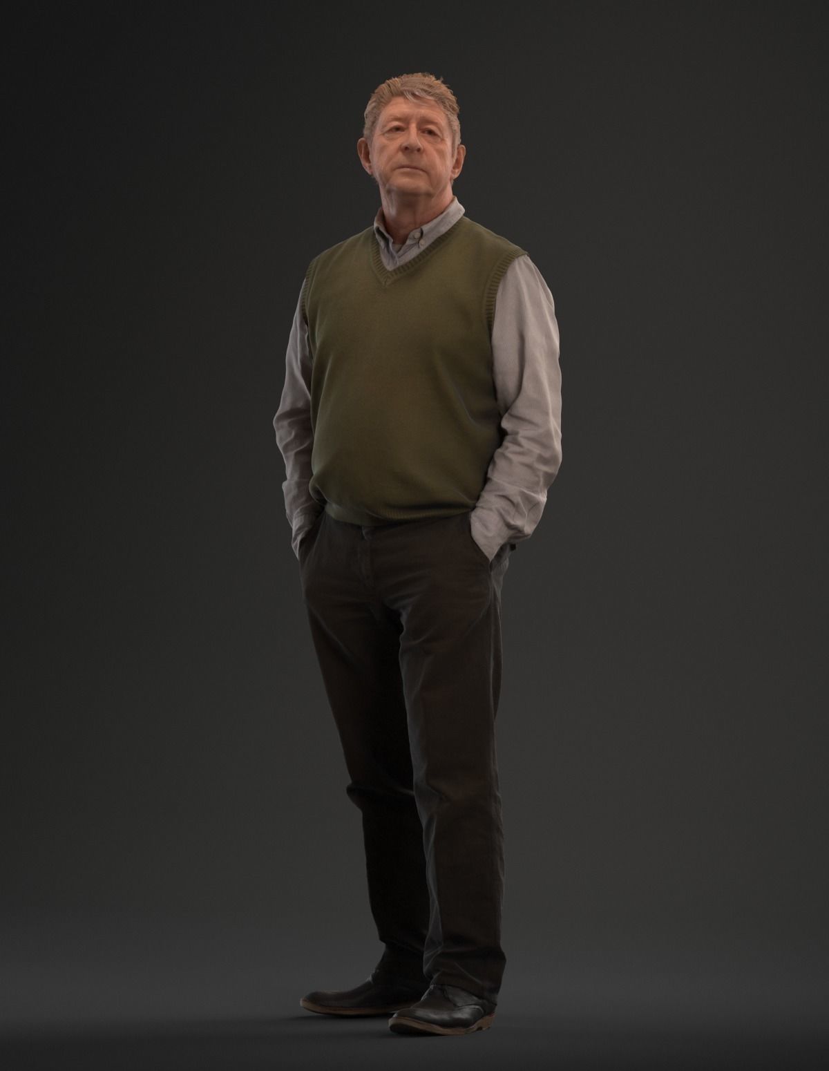 00010Pa Bisschop001 Man Standing Pre Posed  3D model_1