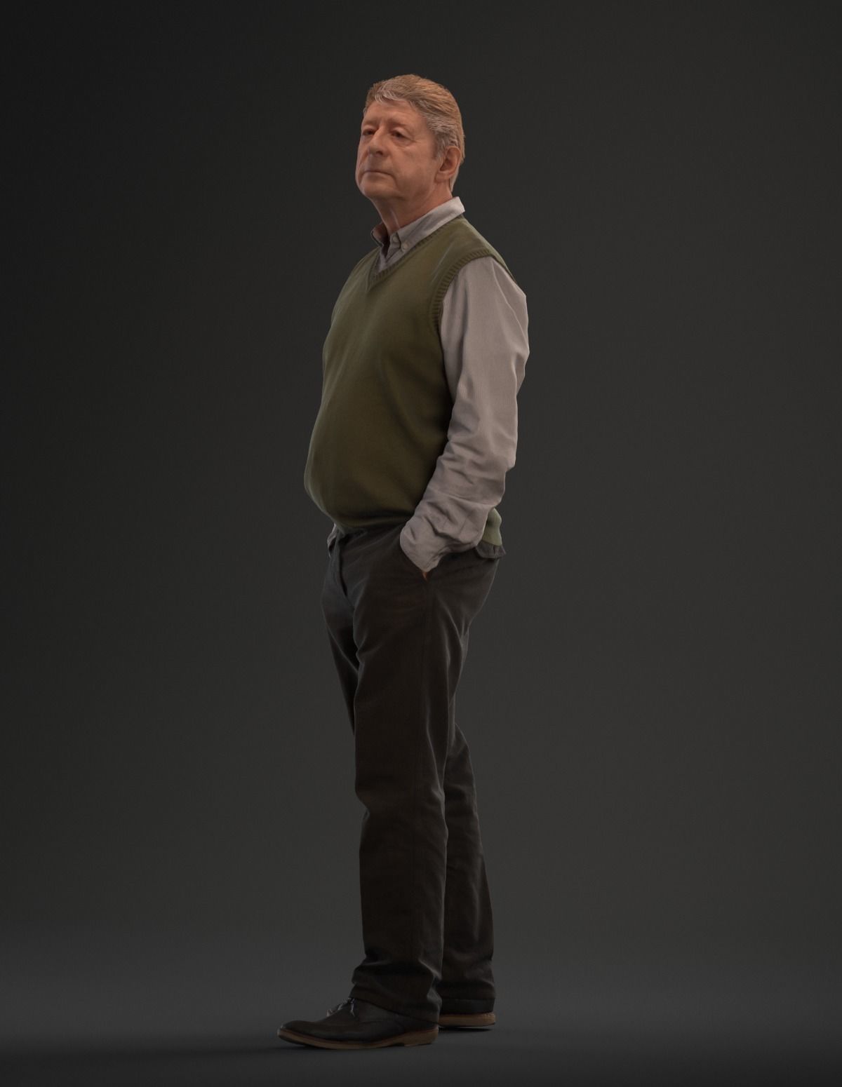 00010Pa Bisschop001 Man Standing Pre Posed  3D model_11