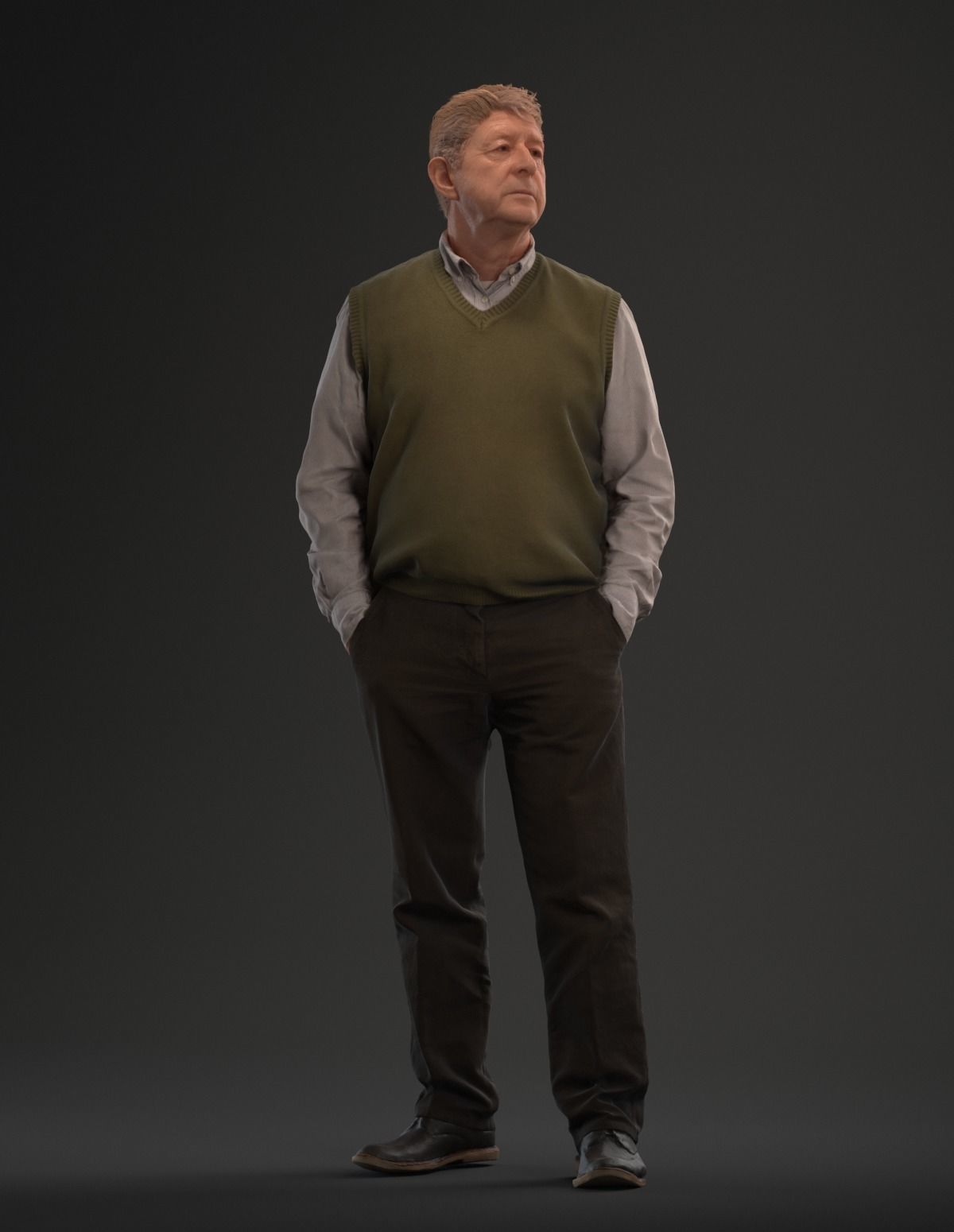 00010Pa Bisschop001 Man Standing Pre Posed  3D model_10