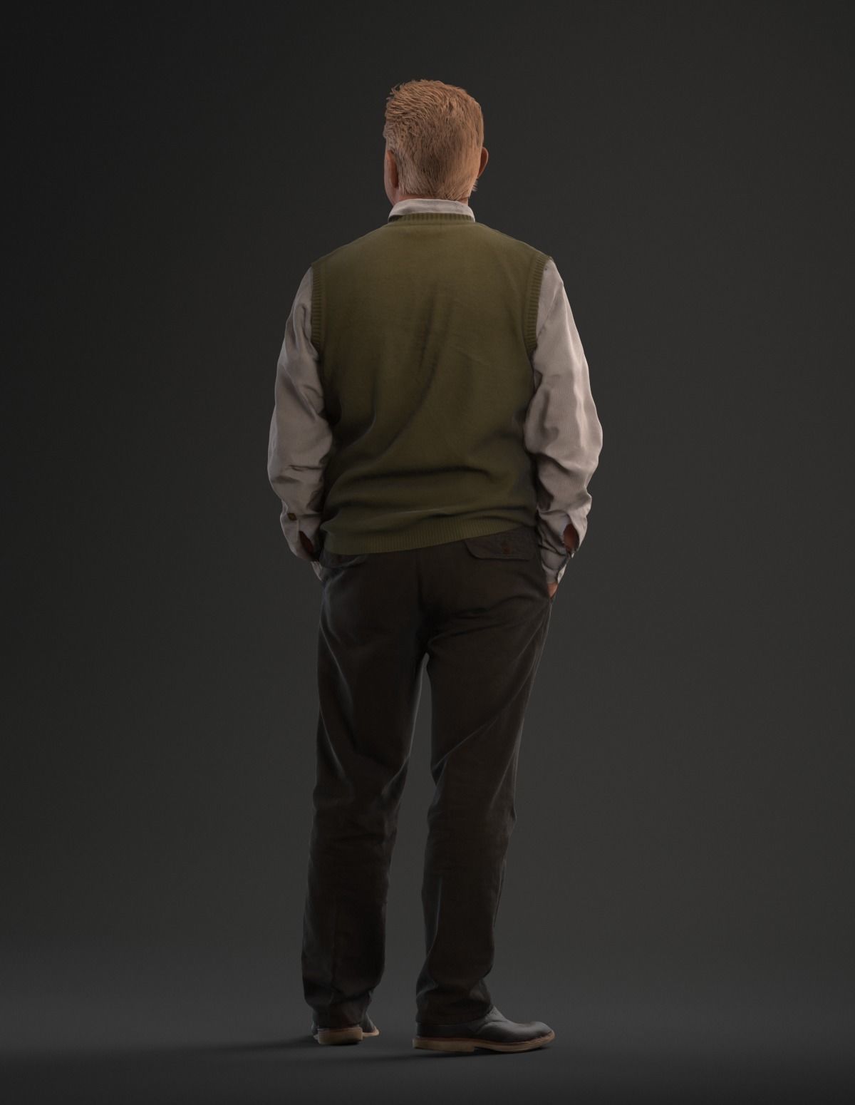 00010Pa Bisschop001 Man Standing Pre Posed  3D model_4